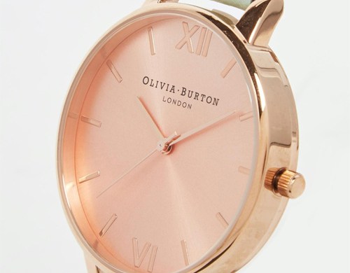 Montres femmes - Olivia Burton - Montre à cadran imprimé et bracelet en cuir