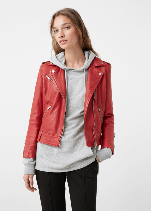 Mango automne 2016 - Blouson biker en cuir TRIBECA