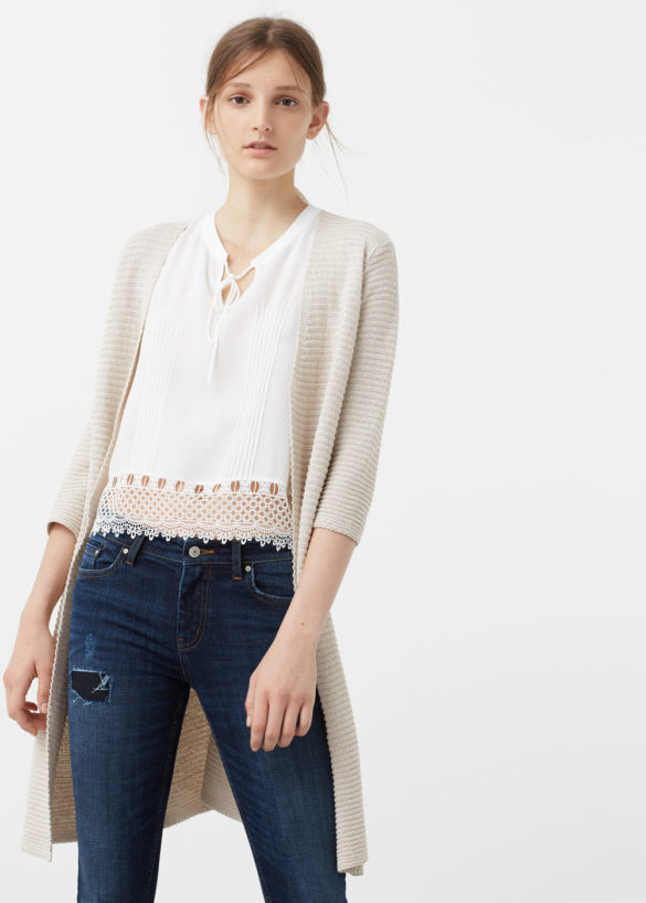 Mango automne 2016 - Cardigan à rayures coton CREPE