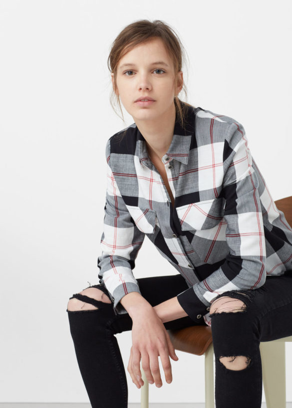 Mango automne 2016 - Chemise à carreaux en coton COLDPLAY