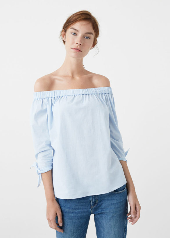 Mango automne 2016 - Chemisier épaules dénudées FILAFIL